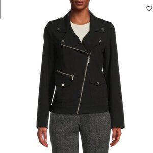 NEW - Calvin Klein Asymmetrical Zip Up Moto Jacket